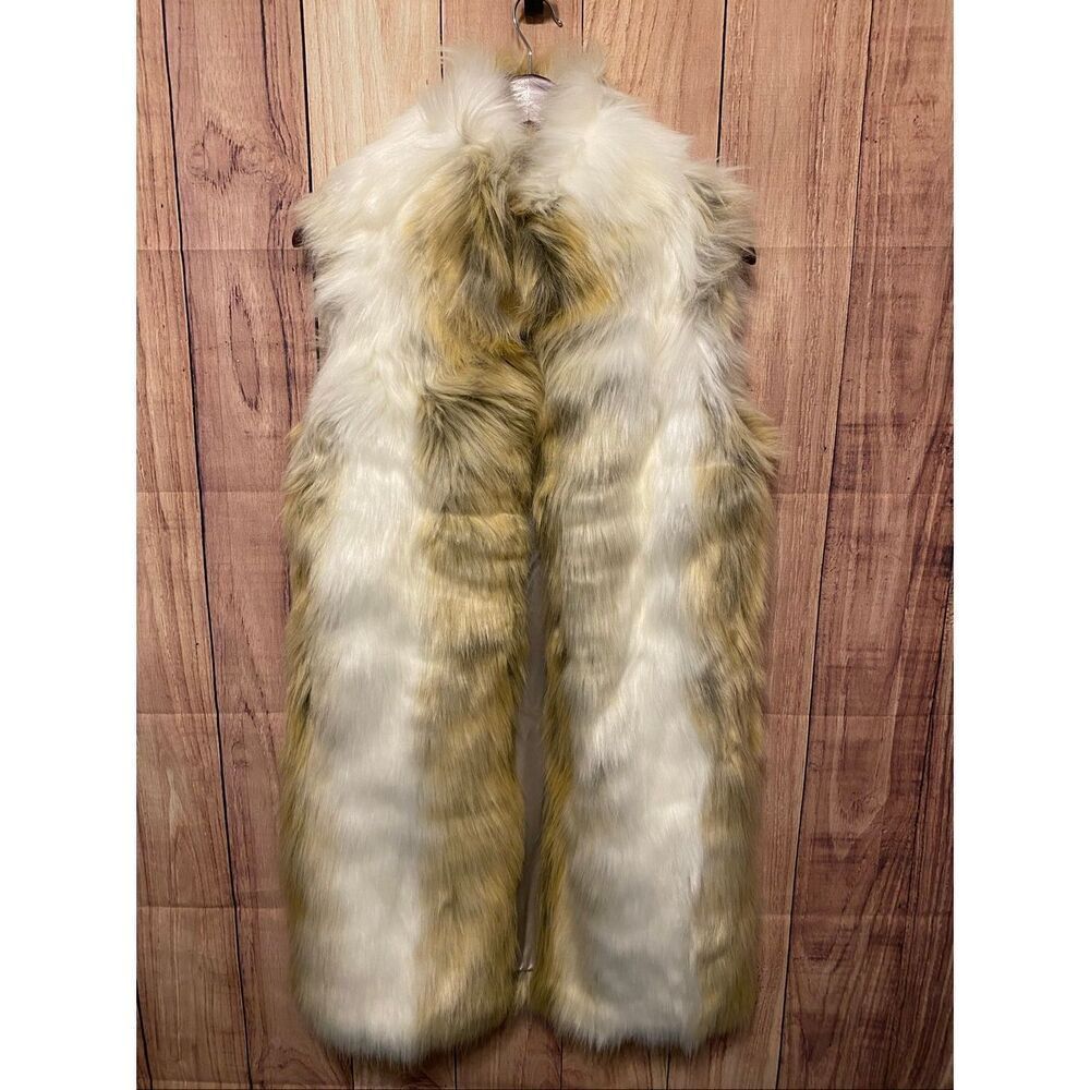 Donna Salyers Fabulous-Furs Small Arctic Fox sleeveless Faux Fur Long Vest